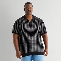 mutual weave Big and Tall Mens Short Sleeve Polo Sweater