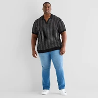 mutual weave Big and Tall Mens Short Sleeve Polo Sweater
