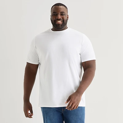 St. John's Bay Super Soft Mens Crew Neck Short Sleeve Quick Dry Big and Tall T-Shirt