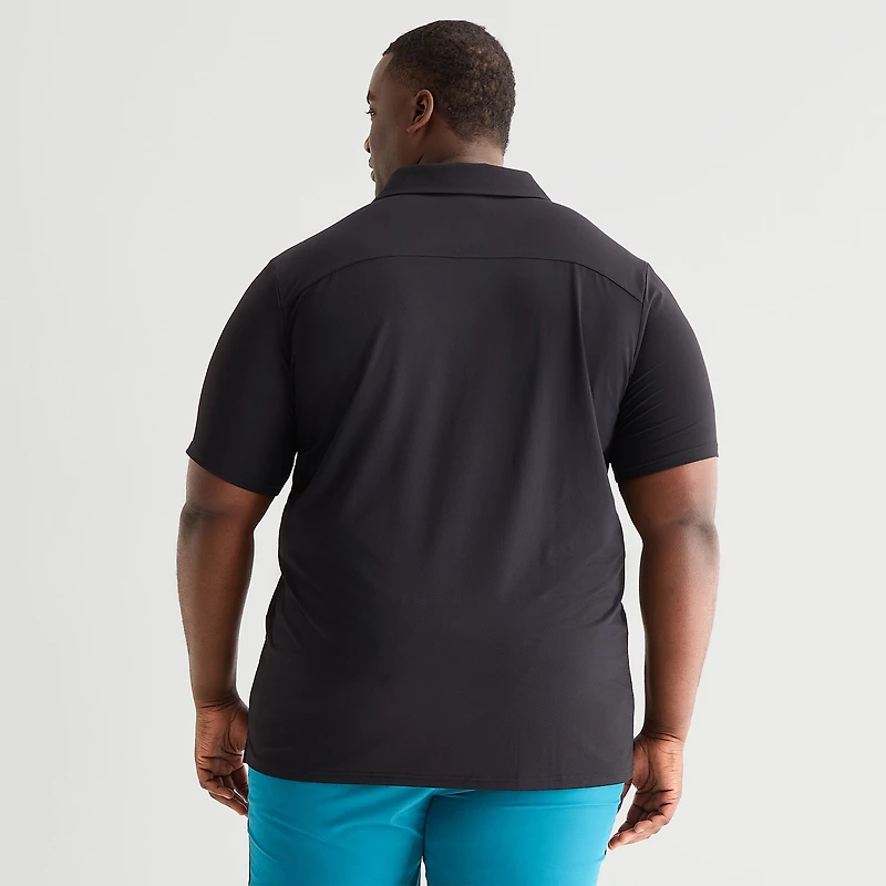 Shaquille O'Neal XLG™ Active Piped Big and Tall Mens Short Sleeve Polo Shirt