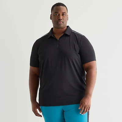 Shaquille O'Neal XLG™ Active Piped Big and Tall Mens Short Sleeve Polo Shirt