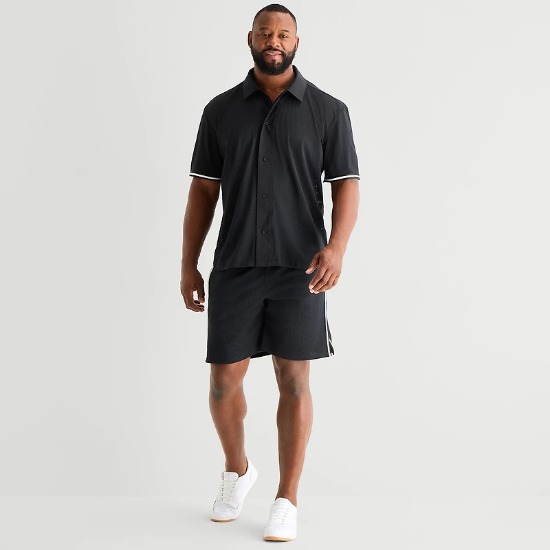 Shaquille O'Neal XLG™ Active Mens Short Sleeve Moisture Wicking Big and Tall Jersey