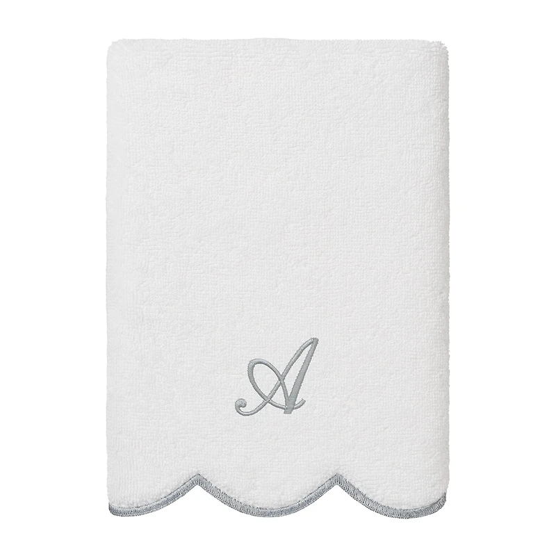 Linum Home Textiles Adornia Scallop Personalized 3-pc. Quick Dry Bath Towel Set