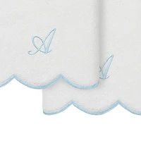 Linum Home Textiles Adornia Scallop Personalized 2-pc. Hand Towel