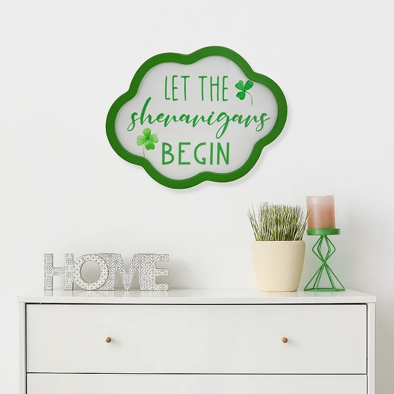 Northlight 14" Let The Shenanigans Framed Wall Sign