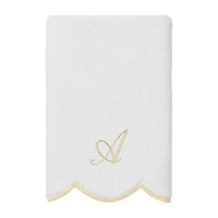 Linum Home Textiles Adornia Beige Scallop Personalized 3-pc. Quick Dry Bath Towel Set