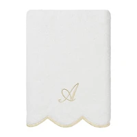 Linum Home Textiles Adornia Beige Scallop Personalized 3-pc. Quick Dry Bath Towel Set