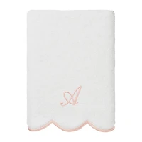 Linum Home Textiles Adornia Pink Scallop Personalized 3-pc. Quick Dry Bath Towel Set