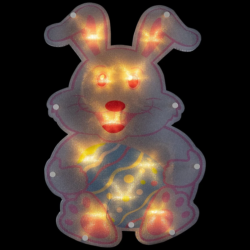 Northlight 14" Battery Operated Led Lighted Bunny Window Easter Window Decor