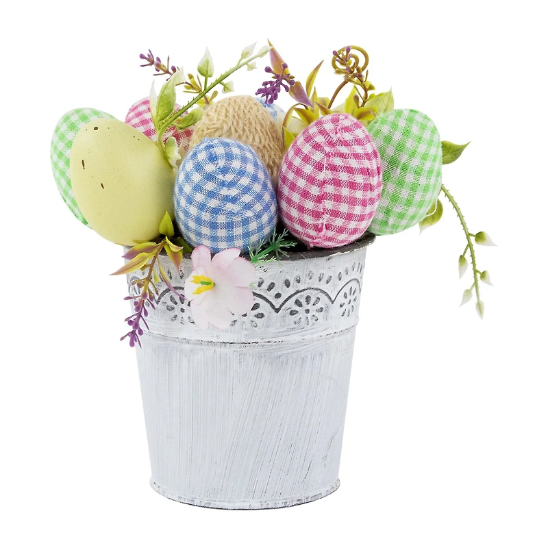 Northlight 7" Egg Spring Potted Floral Arrangement
