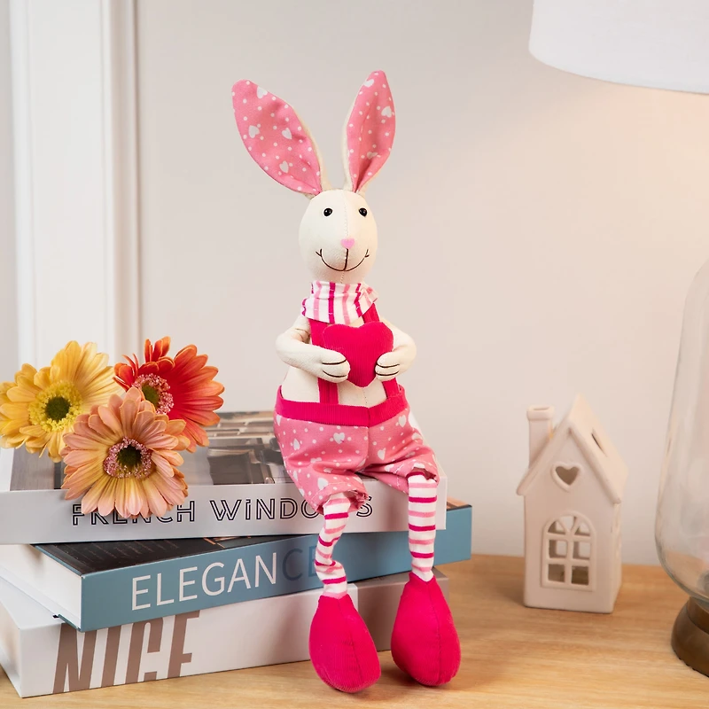 Northlight 17" Boy Sitting Rabbit With Dangling Legs Easter Tabletop Decor