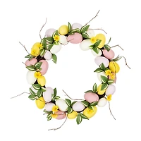 Northlight 22" Eggs And Flower Buds Artificial Unlit Wreath
