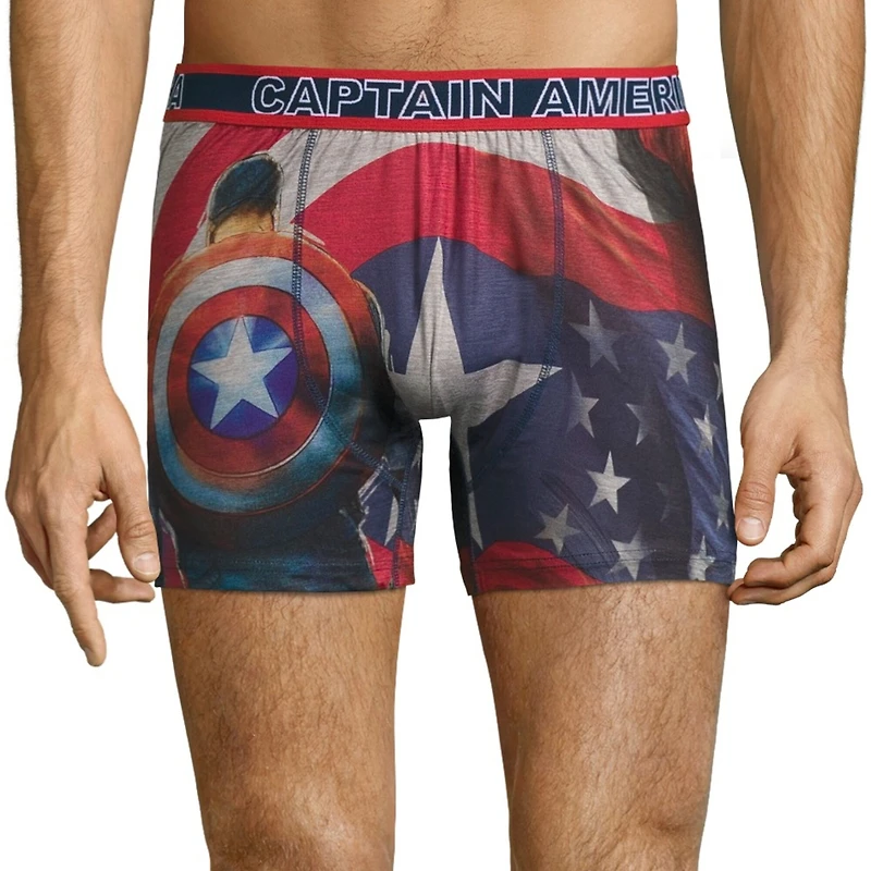 Mens Avengers Captain America Marvel Boxer Briefs