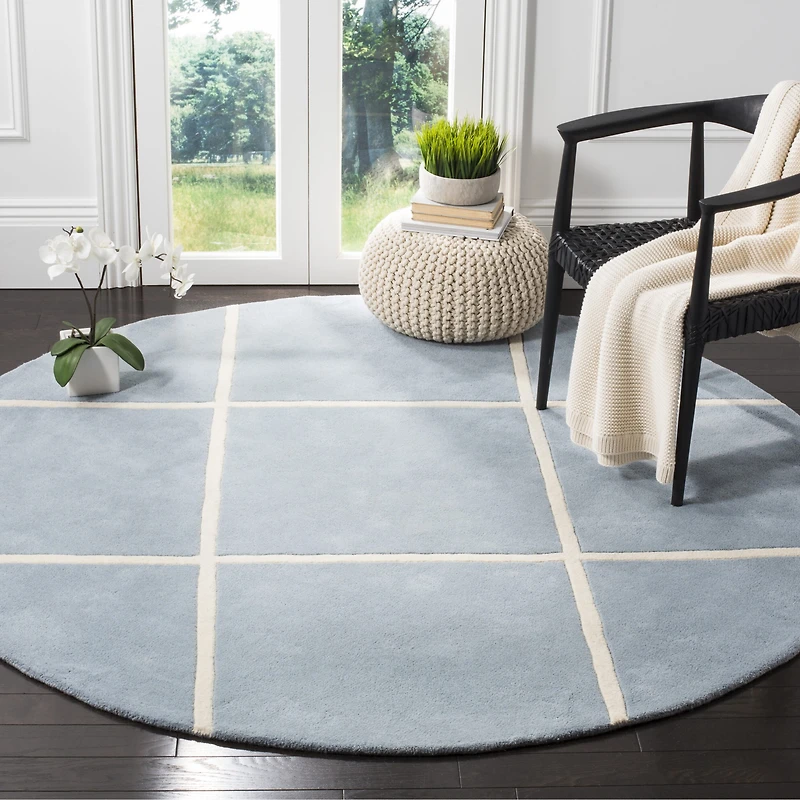 Safavieh Jayma Geometric Hand Tufted Wool Indoor Round Rug