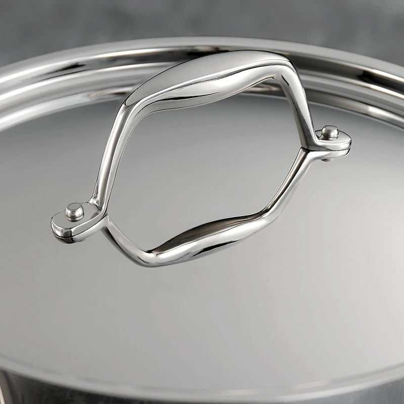 Tramontina Gourmet Tri-Ply Clad 18/10 Stainless Steel Induction-Ready Braiser with Lid