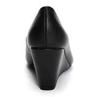 CL by Laundry Nima Womens Round Closed Toe Wedge Heel Pumps