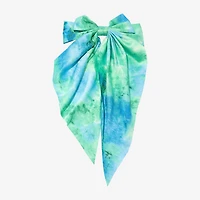 Arizona Green & Blue Tie Dye Hair Bow