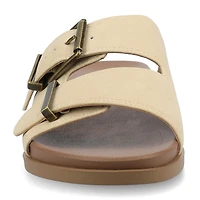 Journee Collection Womens Cosette Adjustable Strap Flat Sandals