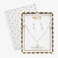 Mixit Womens Glass Hypoallergenic 2-pc. Jewelry Set
