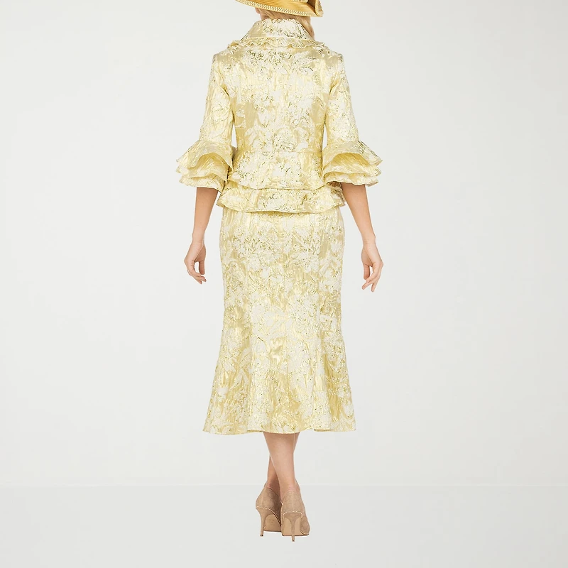 Giovanna Collection 2-pc. Brocade Skirt Suit