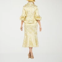 Giovanna Collection 2-pc. Brocade Skirt Suit-Plus