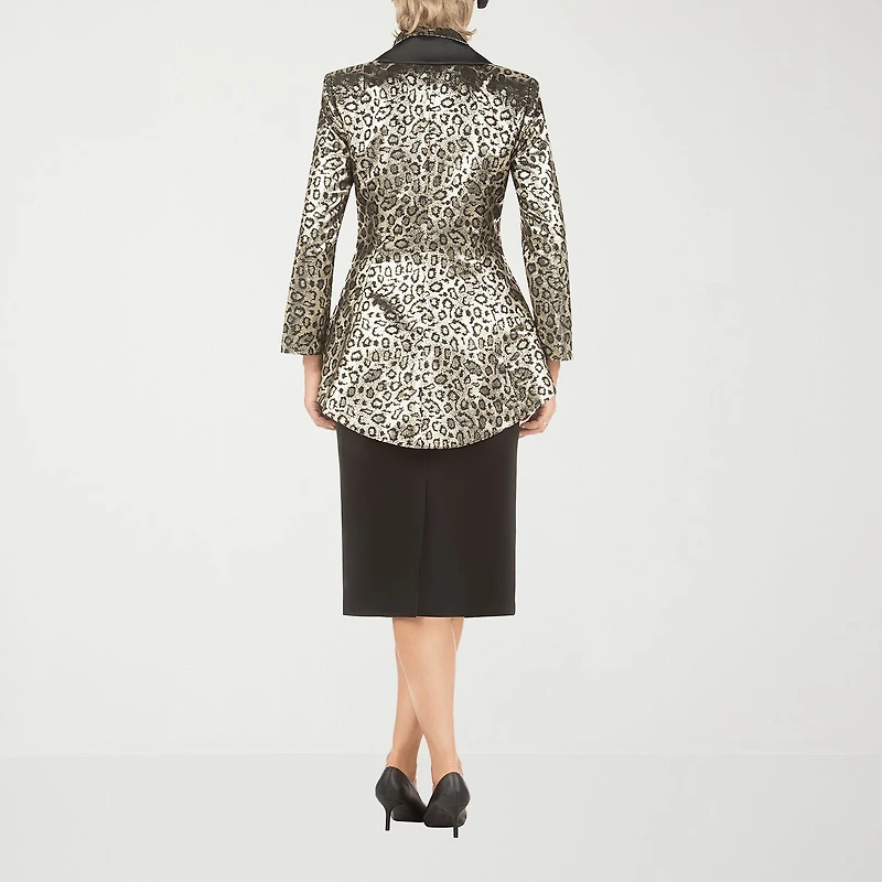 Giovanna Collection 2-pc. Animal Skirt Suit