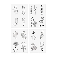 Inked By Dani Disco Cowgirl Temporary Tattoo Pack