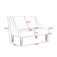 Inspired Home® Rosalie Tufted Bench