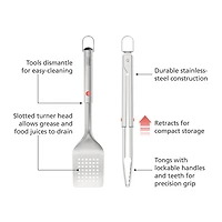 Joseph Joseph Grillout BBQ 2-pc. Turner and Tongs Set