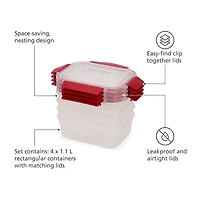 Joseph Joseph Nest Lock 8-pc. Rectangular Food Storage Set
