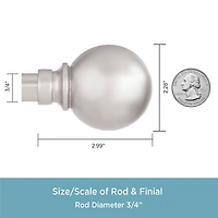 Kenney Mercer Ball 3/4 Adjustable Curtain Rod