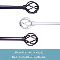 Kenney Cage Ball 5/8 Adjustable Curtain Rod