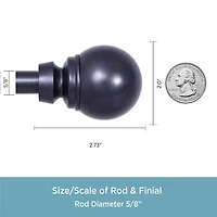 Kenney Mae Ball 5/8 Adjustable Curtain Rod