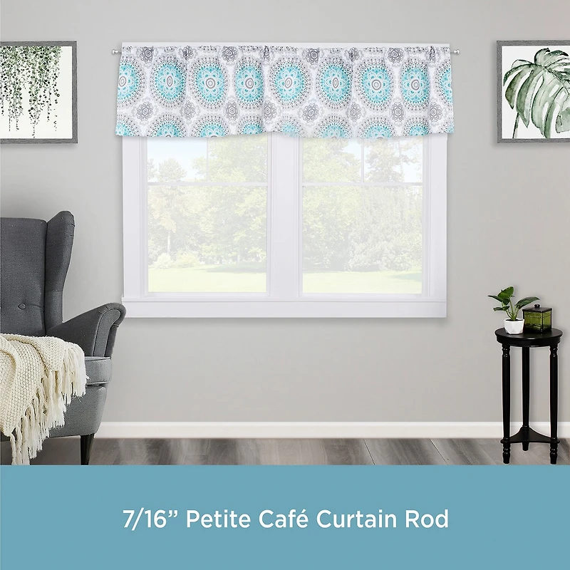 Kenney Ashby Petite Cafe Decorative 7/16 Adjustable Curtain Rod