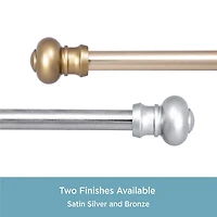 Kenney Ashby Petite Cafe Decorative 7/16 Adjustable Curtain Rod