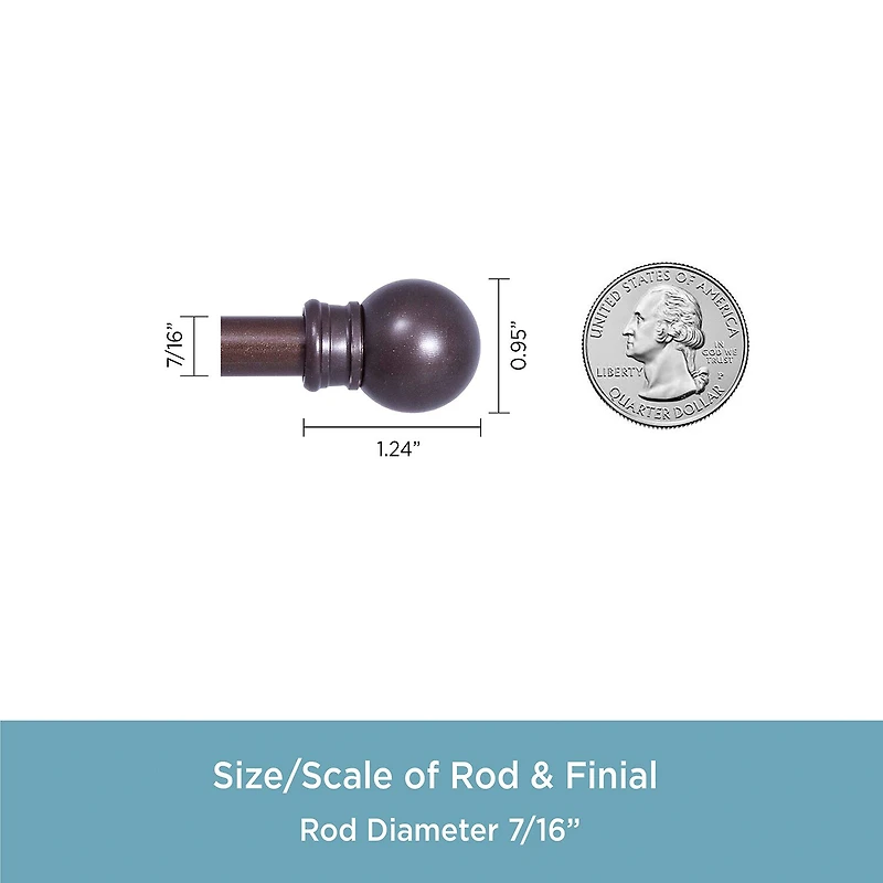 Kenney Fiona Cafe 7/16 Adjustable Curtain Rod