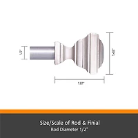 Kenney Xavier 1/2 IN Adjustable Curtain Rod