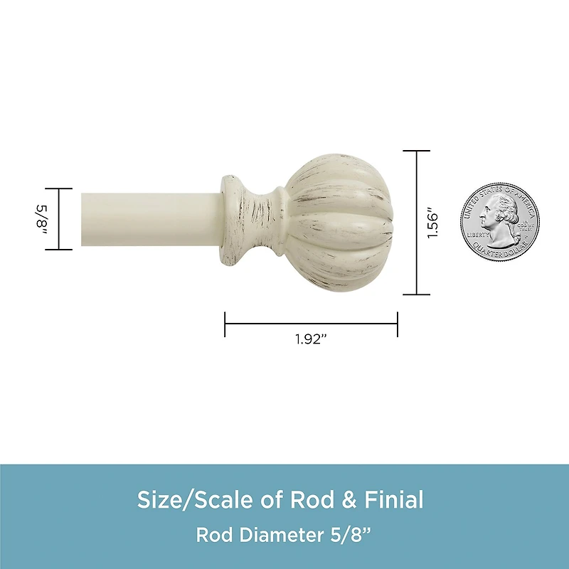 Kenney Rachel 5/8 Adjustable Curtain Rod