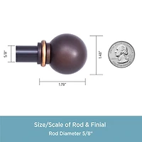 Kenney Chelsea 5/8 Adjustable Curtain Rod