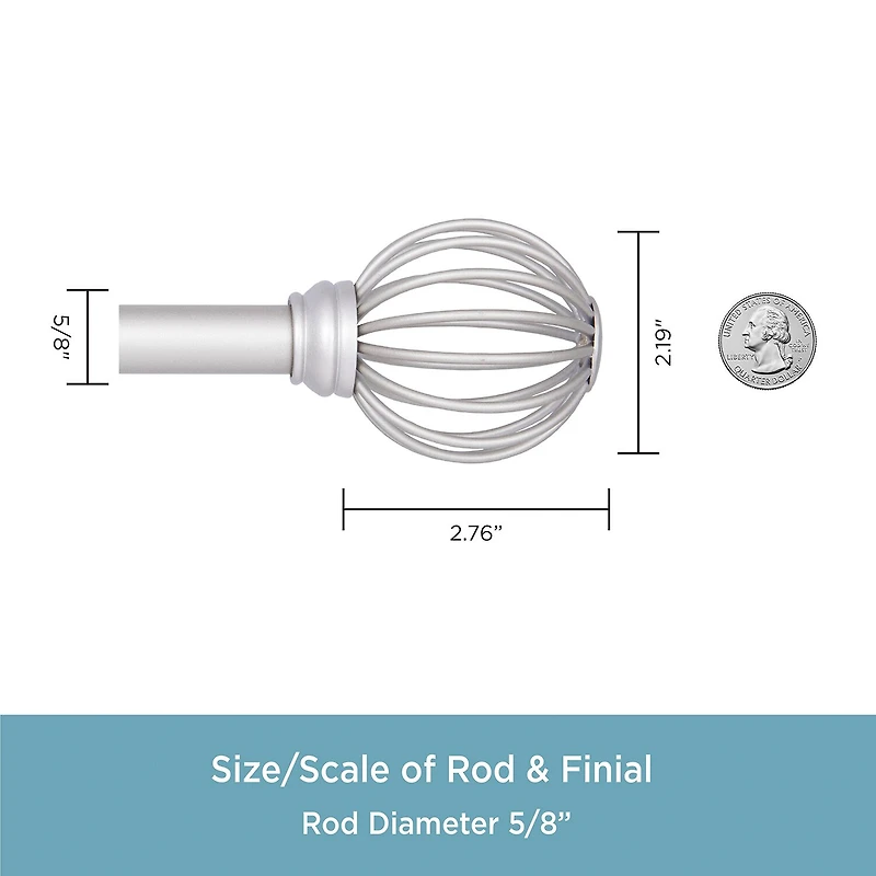 Kenney Jax 5/8 IN Adjustable Curtain Rod