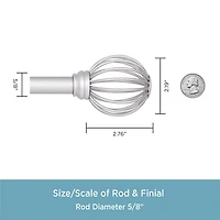 Kenney Jax 5/8 IN Adjustable Curtain Rod