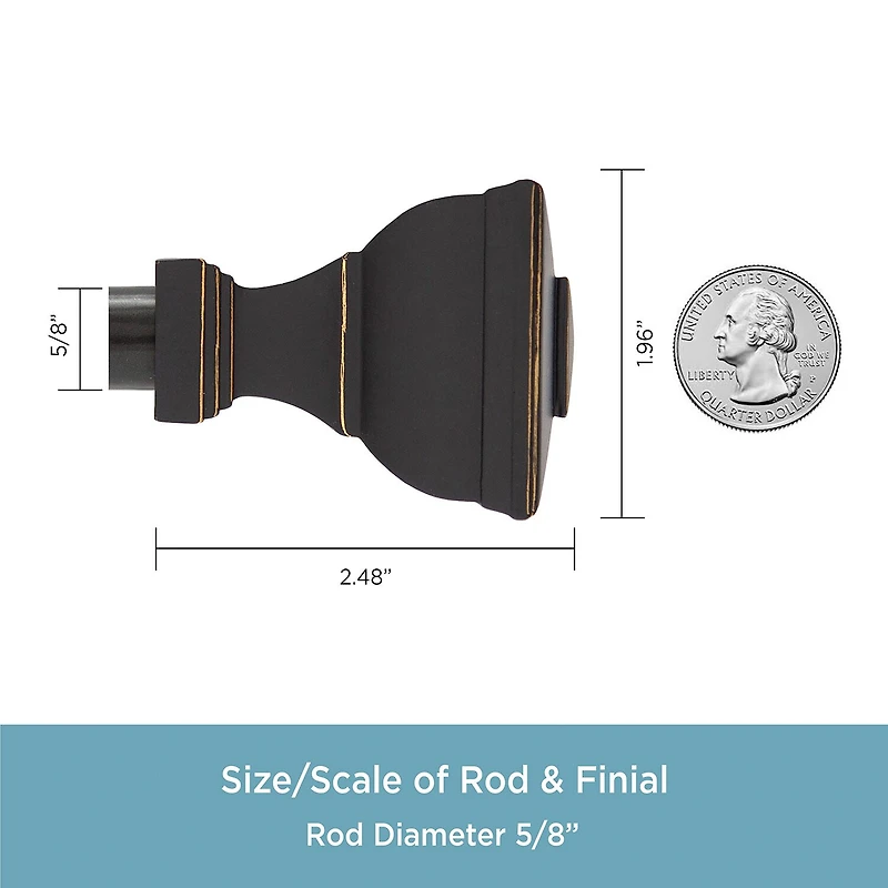 Kenney Mavis 5/8 IN Adjustable Curtain Rod