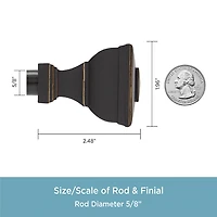 Kenney Mavis 5/8 IN Adjustable Curtain Rod