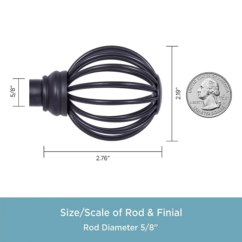 Kenney Jax 5/8 IN Adjustable Curtain Rod