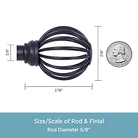 Kenney Jax 5/8 IN Adjustable Curtain Rod