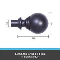 Kenney Carlin 5/8 Adjustable Curtain Rod