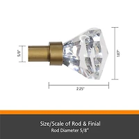 Kenney Nadia 5/8 Adjustable Curtain Rod