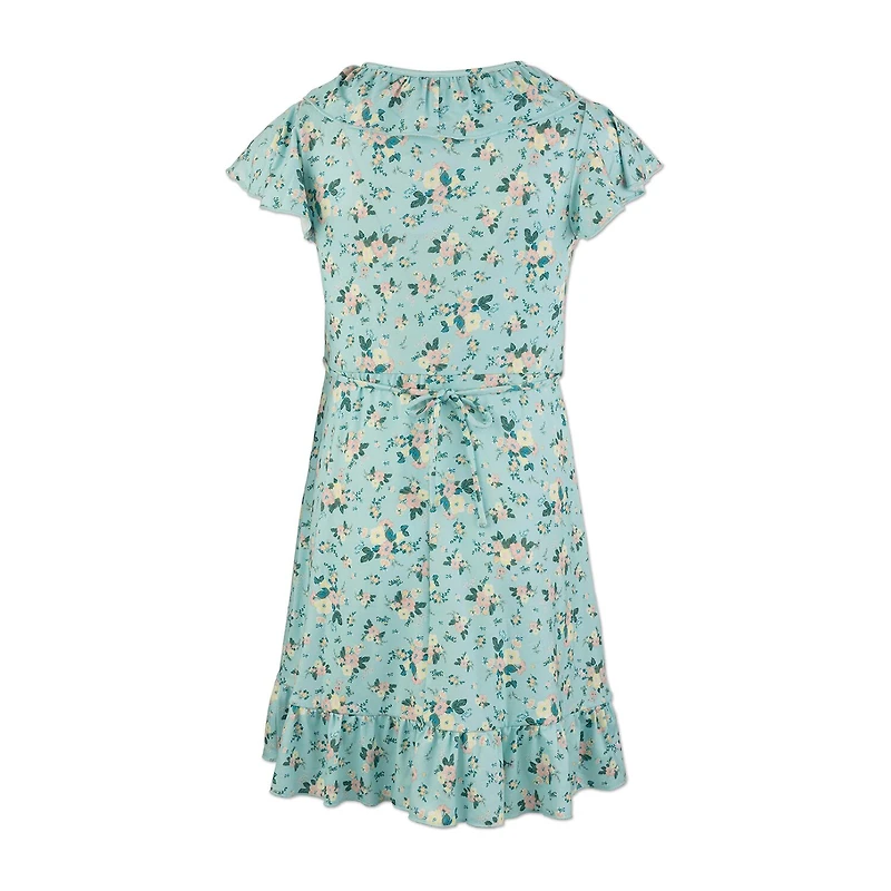 Speechless Big Kid Girls Short Sleeve Flutter A-Line Dress