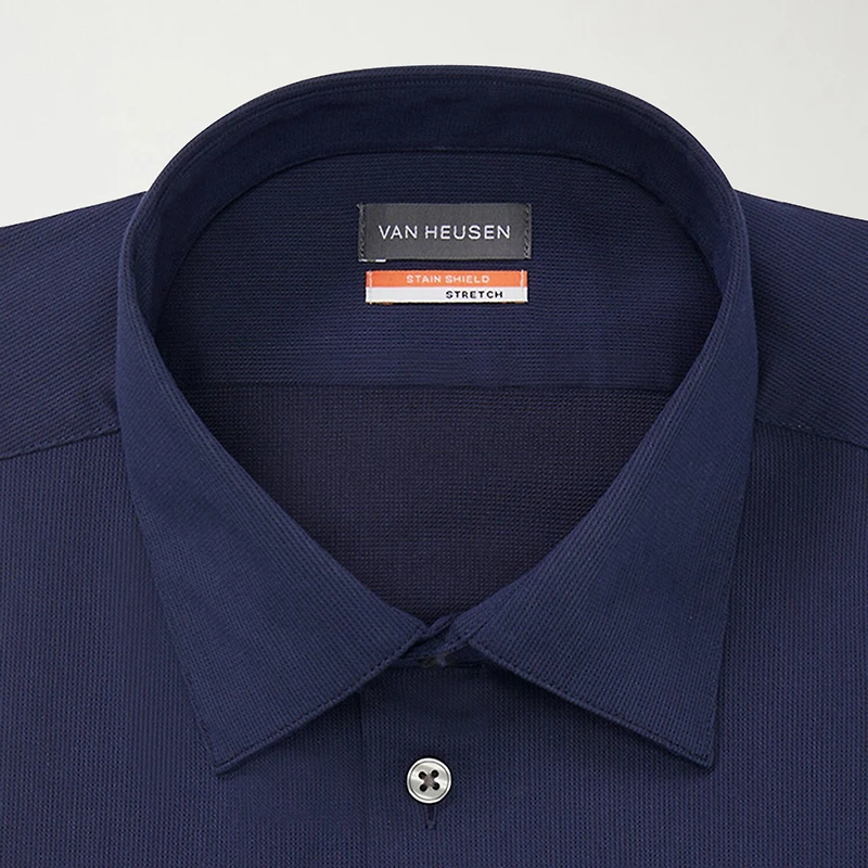 Van Heusen Big & Tall Mens Stain Shield Wrinkle Free Stretch Dress Shirt