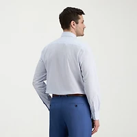 Haggar Mens Classic Fit Wrinkle Free Long Sleeve Dress Shirt